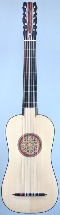 Kingwood fluted back vihuela front view