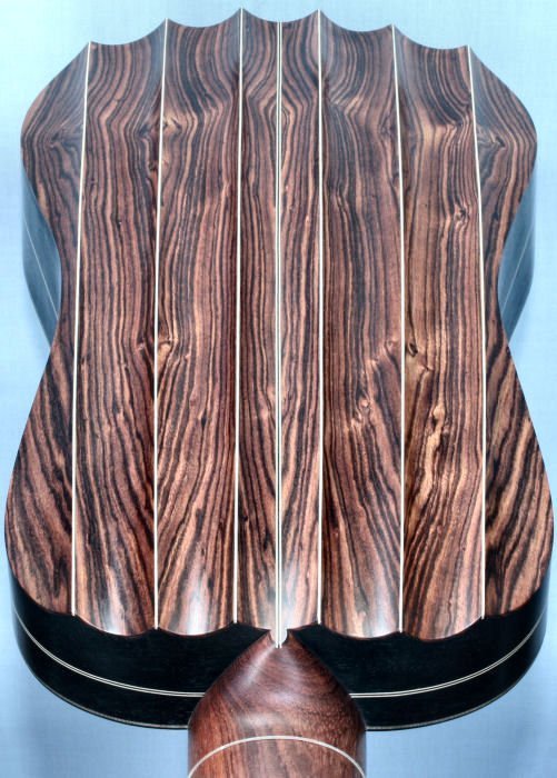 Kingwood fluted back vihuela ribs grain