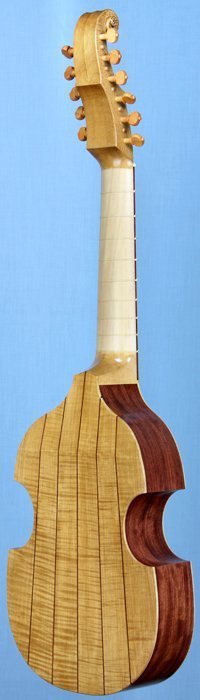 Viola da mano 'dai Libri' model rear view in perspective