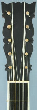 Stradivari guitar peghead front view