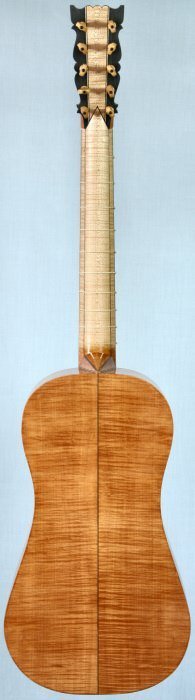 Stradivari guitar rear view