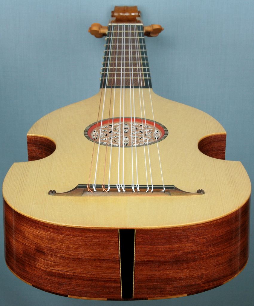 Viola da mano end veiw in perspective