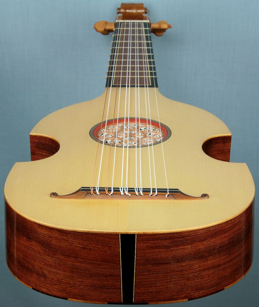 Viola da mano end veiw in perspective